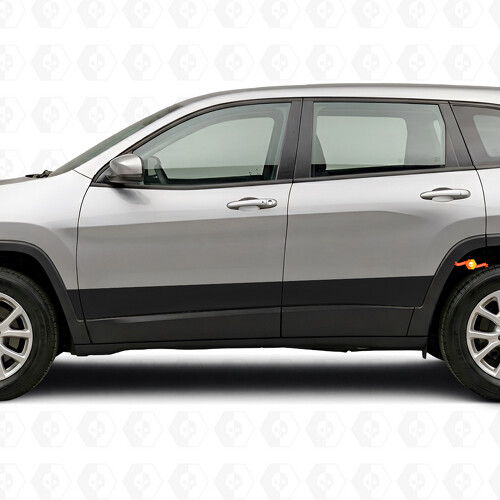 Straight Stripes Side Vinyl Decal Sticker for Jeep Cherokee 2014-2023