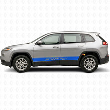 Custom Text Outline Stripes Side Vinyl Decal Sticker for Jeep Cherokee 2014-2023_3