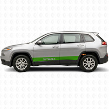 Sport Lettering Straight Stripes Side Vinyl Decal Sticker for Jeep Cherokee 2014-2023_4