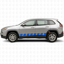Block Style Stripes Side Vinyl Decal Sticker for Jeep Cherokee 2014-2023_3