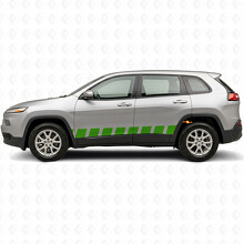 Block Style Stripes Side Vinyl Decal Sticker for Jeep Cherokee 2014-2023_4