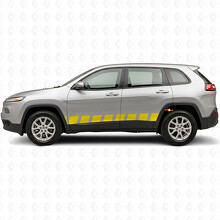 Block Style Stripes Side Vinyl Decal Sticker for Jeep Cherokee 2014-2023_6