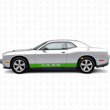 5.7L H/O Outline Stripes Rocker Panel Vinyl Decal Sticker for Dodge Challenger_3
