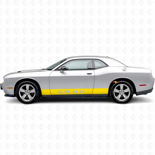 5.7L H/O Straight Stripes Rocker Panel Vinyl Decal Sticker for Dodge Challenger_4
