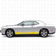 6.1L H/O Outline Stripes Rocker Panel Vinyl Decal Sticker for Dodge Challenger_5