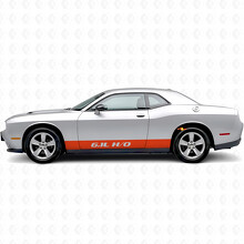6.1L H/O Straight Stripes Rocker Panel Vinyl Decal Sticker for Dodge Challenger_4