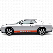 High Output Outline Stripes Side Vinyl Decal Sticker for Dodge Challenger_4