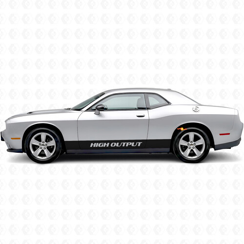 High Output Straight Stripes Side Vinyl Decal Sticker for Dodge Challenger