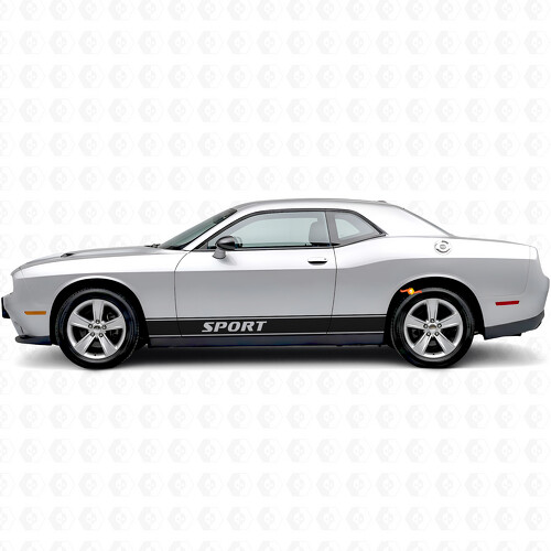 Sport Outline Stripes Side Vinyl Decal Sticker for Dodge Challenger_1