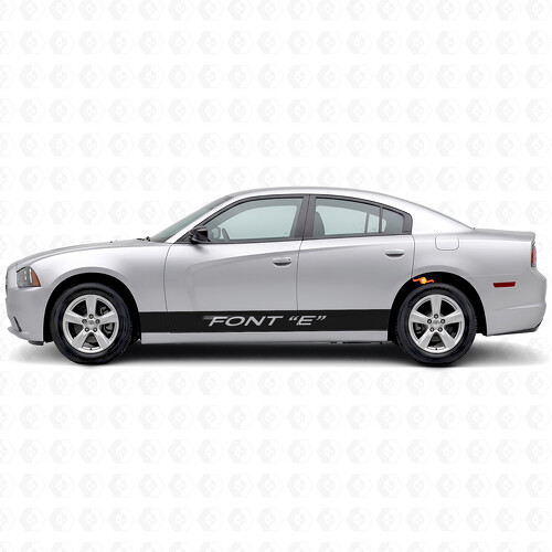 Custom Straight Stripes Side Vinyl Decal Sticker for Dodge Charger 2011-2014