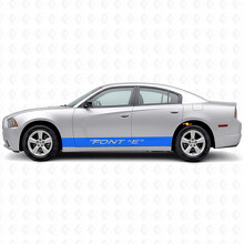 Custom Straight Stripes Side Vinyl Decal Sticker for Dodge Charger 2011-2014_2