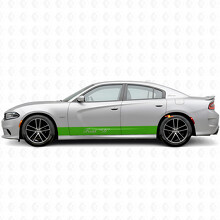 Straight Stripes & Custom Text Side Vinyl Decal Sticker for Dodge Charger 2015-2026_3