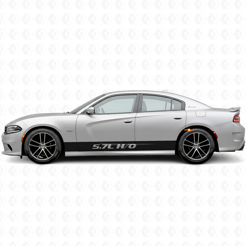 5.7L H/O Straight Stripes Side Vinyl Decal Sticker for Dodge Charger 2015-2026