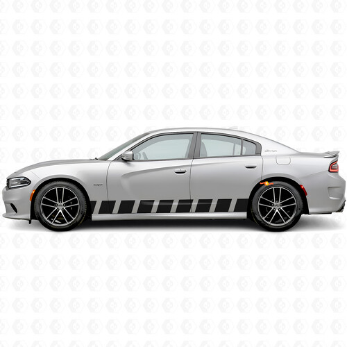 Block Style Stripes Side Vinyl Decal Sticker for Dodge Charger 2015-2026