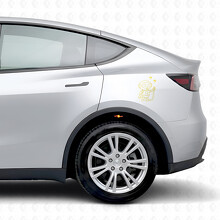 Charging Robot Side Vinyl Decal Sticker for Tesla Model Y_5