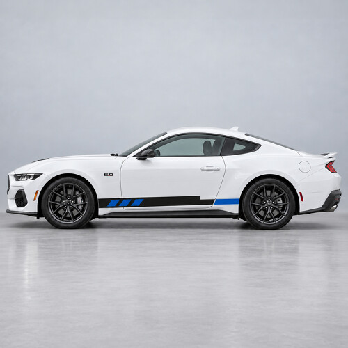Coast Block Stripes Side Vinyl Decal Sticker for Ford Mustang 2024