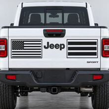Framed Flag Tailgate Vinyl Decal Sticker for Jeep Gladiator 2023_2