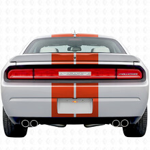 Dual Stripes with Custom Text Full Kit Vinyl Decal Sticker for Dodge Challenger 2008-2014_6