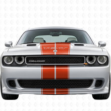 Dual Outline Stripes & Custom Text Full Kit Vinyl Decal Sticker for Dodge Challenger 2008-2014_4