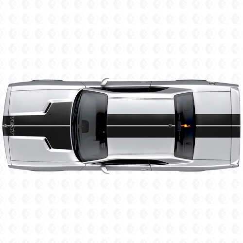 Dual Custom Stripes Hood Roof Trunk Vinyl Decal Sticker for Dodge Challenger 2008-2014
