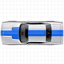 Dual Custom Stripes Hood Roof Trunk Vinyl Decal Sticker for Dodge Challenger 2008-2014_2