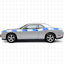 Strobe Graphic Stripes Side Vinyl Decal Sticker for Dodge Challenger_3