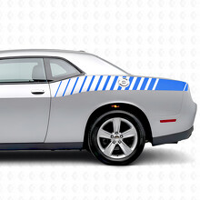 Strobe Stripes Rear Side Vinyl Decal Sticker for Dodge Challenger_2