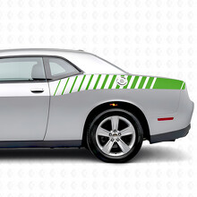 Strobe Stripes Rear Side Vinyl Decal Sticker for Dodge Challenger_3