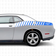 Custom Strobe Stripes Bedside Vinyl Decal Sticker for Dodge Challenger_2