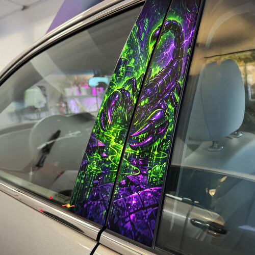 Toxic Scorpion Door Pillar Vinyl Decal Sticker_1