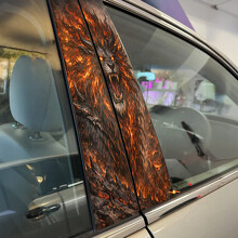 Demon Lion Door Pillar Vinyl Decal Sticker_2