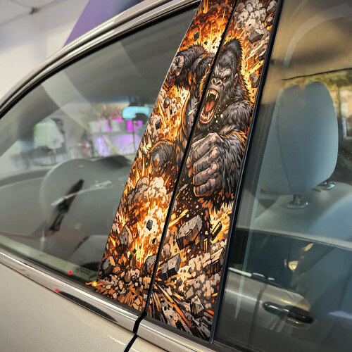 Mad Gorilla Door Pillar Vinyl Decal Sticker_1