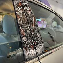 Pitbull Warrior Door Pillar Vinyl Decal Sticker_2