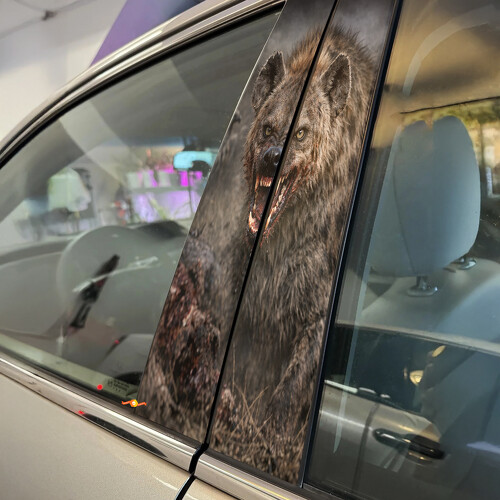 Savage Hyena Door Pillar Vinyl Decal Sticker_1