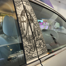 Templar Warrior Door Pillar Vinyl Decal Sticker_2