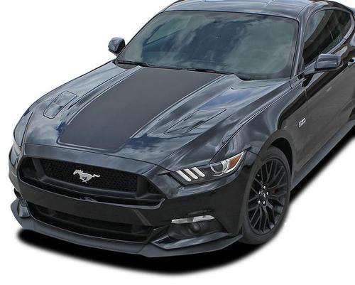 Ford Mustang MEGA Wide Center Hood Stripes Vinyl Graphic Decal