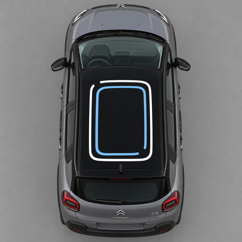 Open Capsules Roof Vinyl Decal Sticker for Citroen C3 2022-2026_1