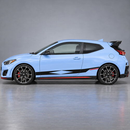 Diamond Kick Side Vinyl Decal Sticker for Hyundai Veloster N
