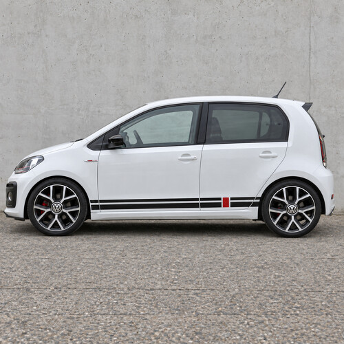 Red Bridge Side Vinyl Decal Sticker for Volkswagen up! GTI 5-Door 2018-2023