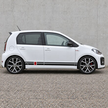Red Bridge Side Vinyl Decal Sticker for Volkswagen up! GTI 5-Door 2018-2023_2