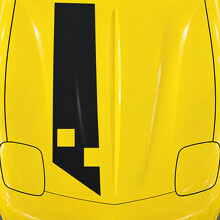 Offset Checker Ribbon Coupe Hood Vinyl Decal Sticker for Chevrolet Corvette C5 1997-2004_2