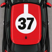 Rally Disc 37 Roof Vinyl Decal Sticker for MINI Paceman R61 2013-2016_2