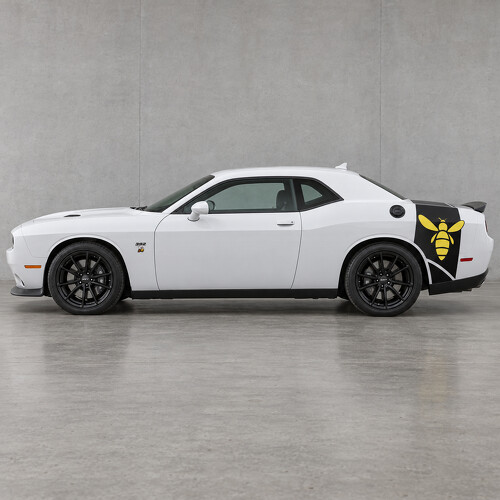 Winged Tail Band Narrow Body Side Trunk Vinyl Decal Sticker for Dodge Challenger 2023_1