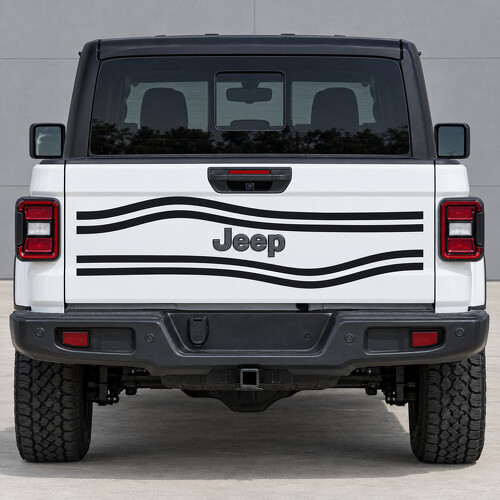 Open Contour Corridor Texas Trail Tailgate Vinyl Decal Sticker for Jeep Gladiator 2023_1