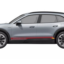 Branded Stripes Rocker Panel Vinyl Decal Sticker for Porsche Cayenne Electric_5