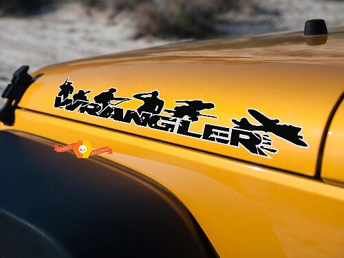 Military Style Graphic Hood Vinyl Decals for Jeep Wrangler