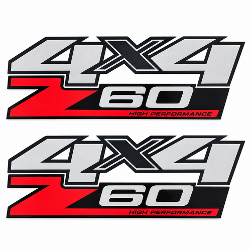 4x4 Z60 High Performance Bedside Vinyl Decal Sticker for GMC Sierra GMT900 2007-2013