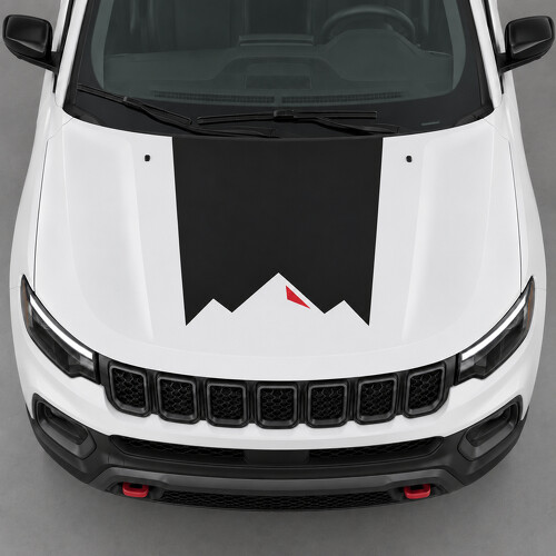 Ridge Cut Hood Vinyl Decal Sticker for Jeep Compass III (J4U) 2025-present