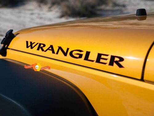 Wrangler Lettering Hood Vinyl Decals Kit for Jeep Wrangler