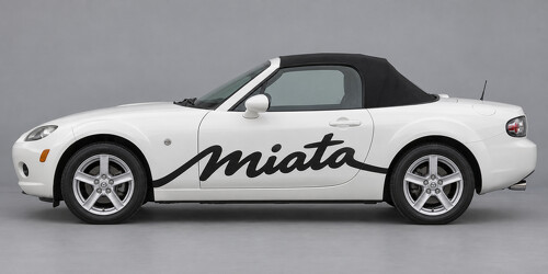 Open Script Side Vinyl Decal Sticker for Mazda MX-5 Miata 2006_1